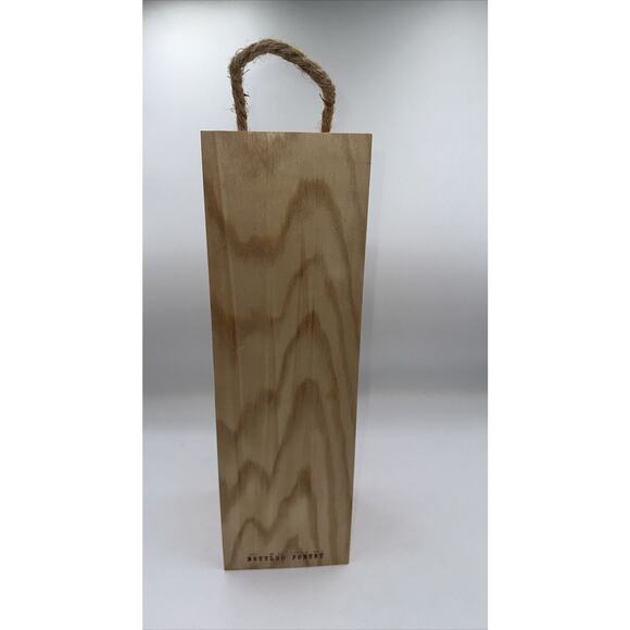 Natural Wooden Wine (White) Crate with Handle with Sliding Cover, 31-09 - Picture 5 of 12